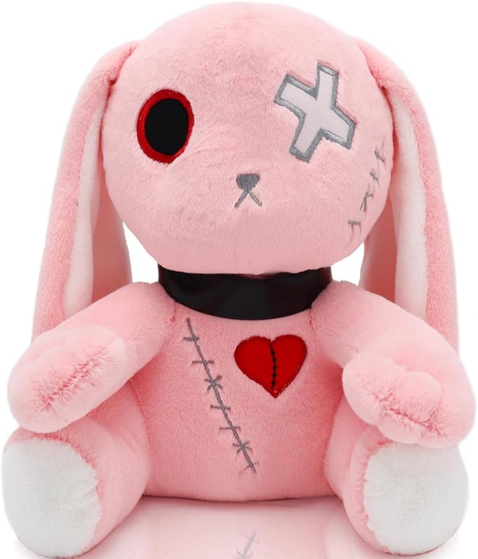 Groot Gothic Pluche Konijn Knuffeldier Speelgoed Halloween Horror Haasje