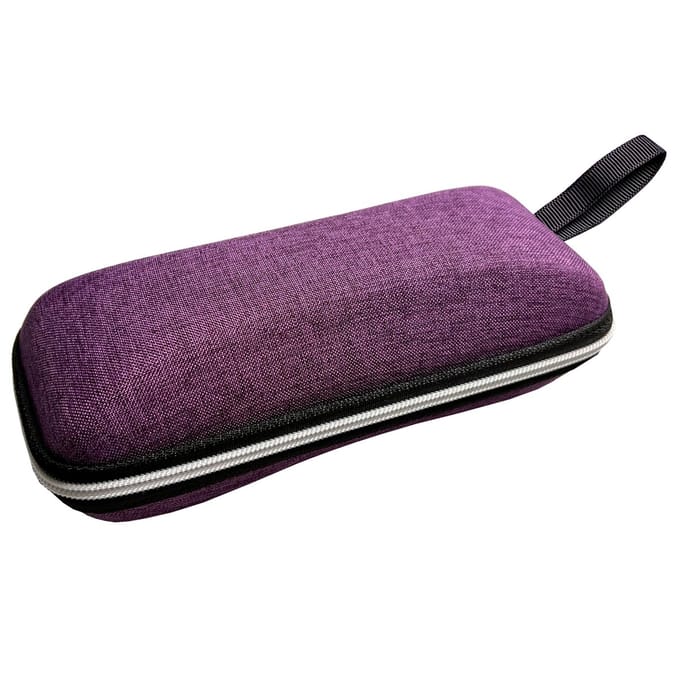 Fako Bijoux® - Brillenkoker - Hard Case - Met Rits - Canvas - Paars