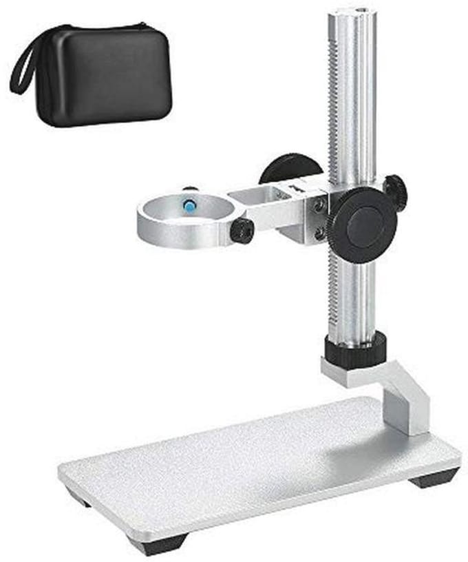 Aluminium Microscoop Standaard voor USB Digitale Camera - Universele Instelbare Ondersteuning voor LCD-schermen tot 1,4 Inch