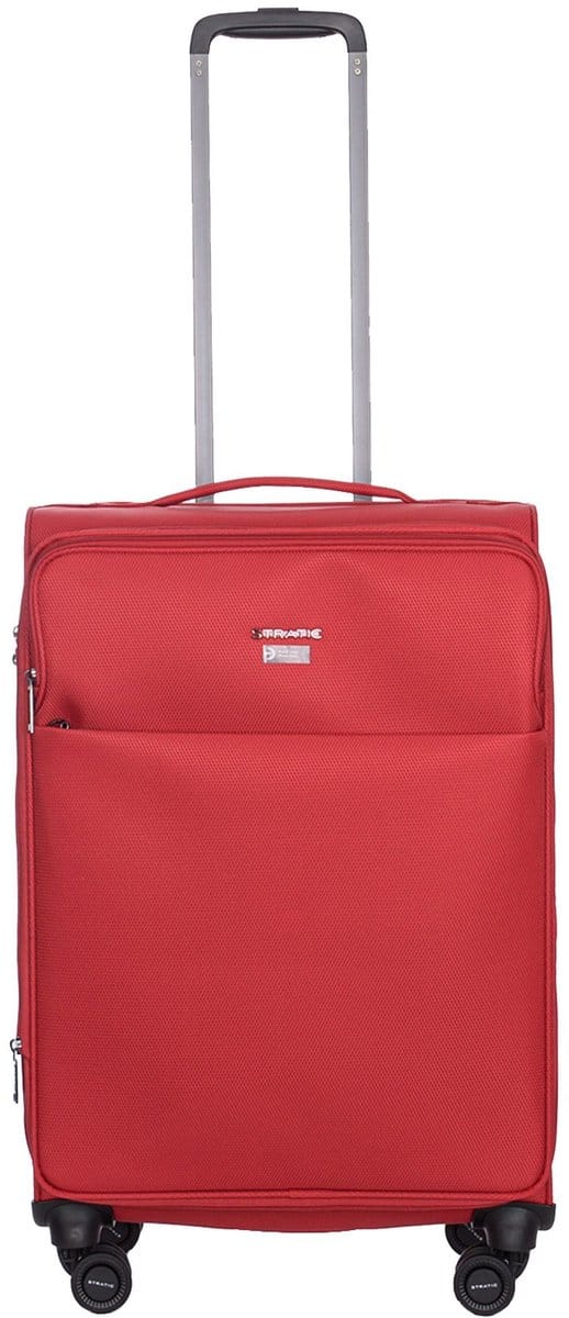 Stratic Light+ - zachte koffer - medium– 68x43x26 cm – 2,5 kg - 61-68 L – lichtgewicht – rood