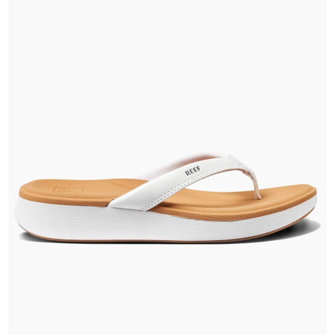 Reef Cushion Cloud Slippers - Dames synthetische slippers - White/ Tan
