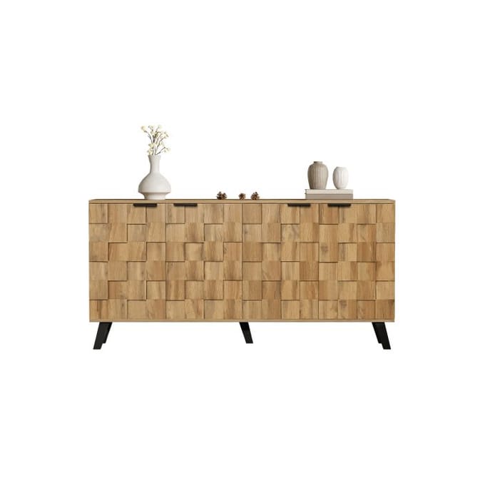 Moderne buffetkast - MUVOE - 4 deuren - 160,5 x 35,5 x 78 cm - Elegant design - Robuuste constructie