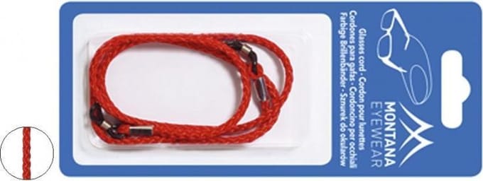 Montana brillenkoord BC4 rood gevlochten - one size fits all
