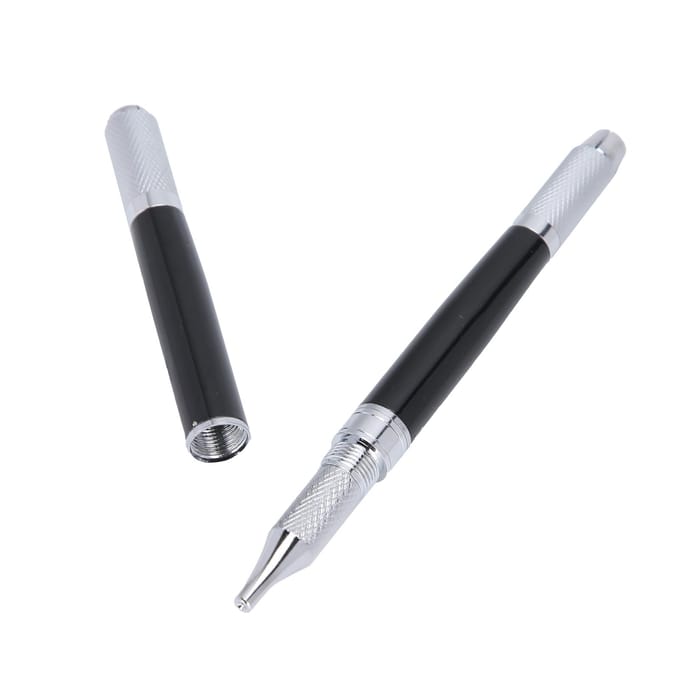 Draagbare Make-up Wenkbrauw Lip Handmatige Tattoo Pen Metaal Microblading Pen AccessoireZwart gray