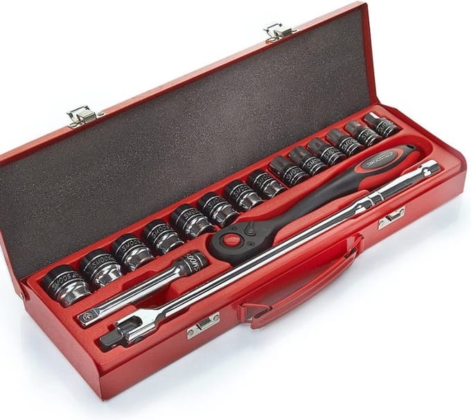 Smoos® Dopsleutelset 1/2 opname 17-delig Engels
