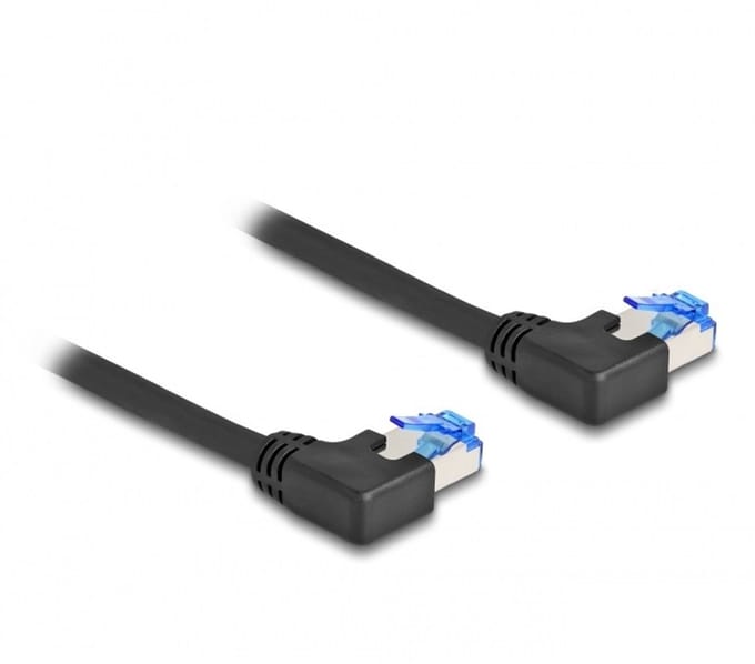 SFTP CAT6a netwerkkabel | haaks (rechts) / haaks (rechts) | zwart | LSZH | 2 meter