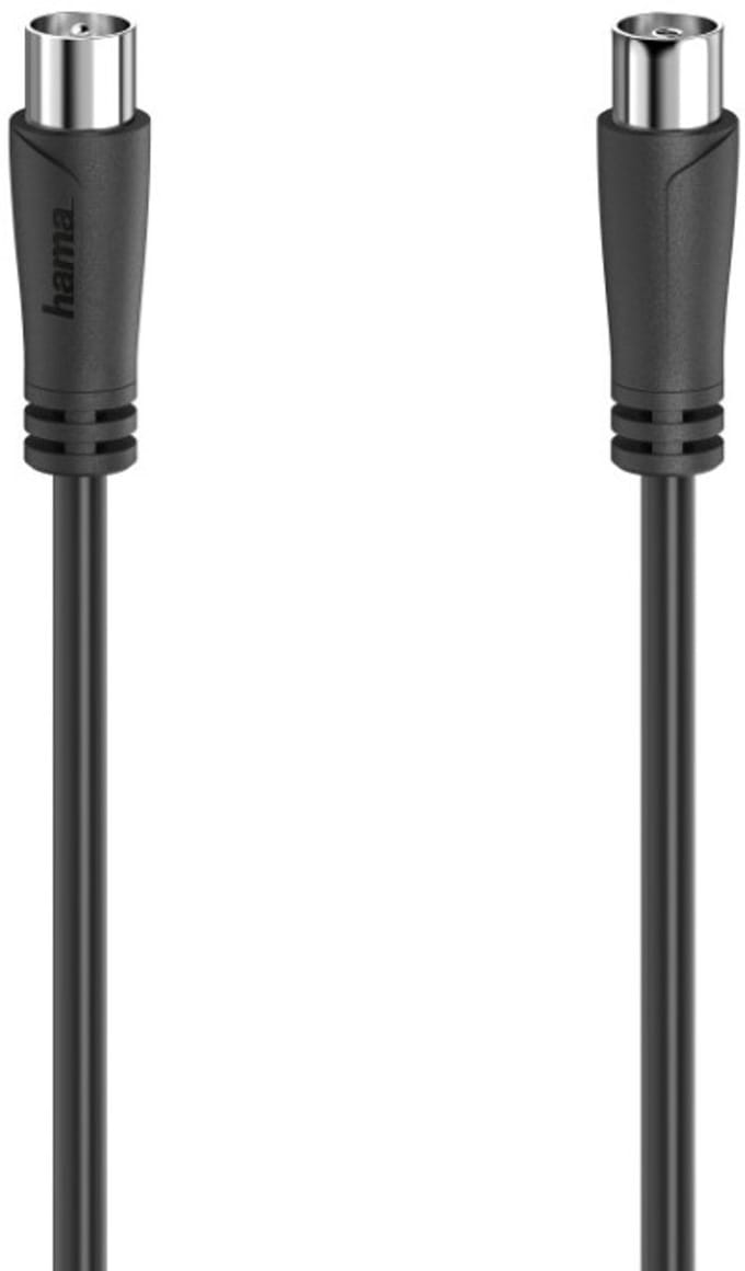 Hama Antennekabel Coax-stekker - Coax-koppeling 1,5 M 90 DB Zwart