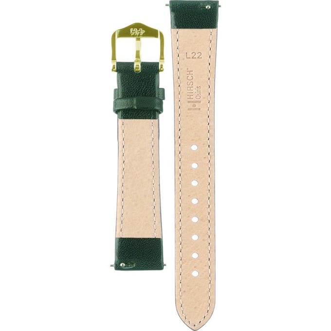 Hirsh Horlogeband Osiris Donkergroen - Leer - 14mm