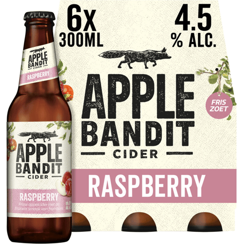 Apple Bandit Cider Raspberry Fles 6 x 30 cl