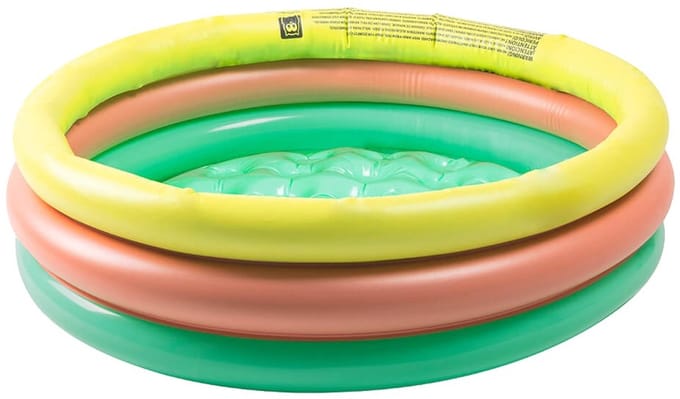 Eurekakids Opblaasbaar Zwembad Voor Kinderen Met 3 Ringen-hallo Zomer Geel