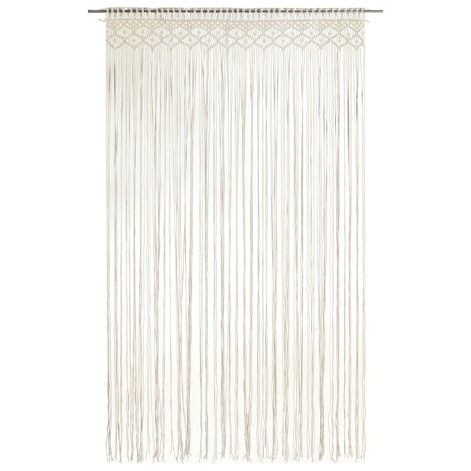 vidaXL - Gordijn - macramé - 140x240 - cm - katoen