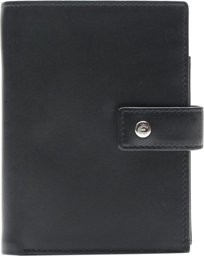 Esquire Leren Portemonnee Rome Wallet High Black Zwart