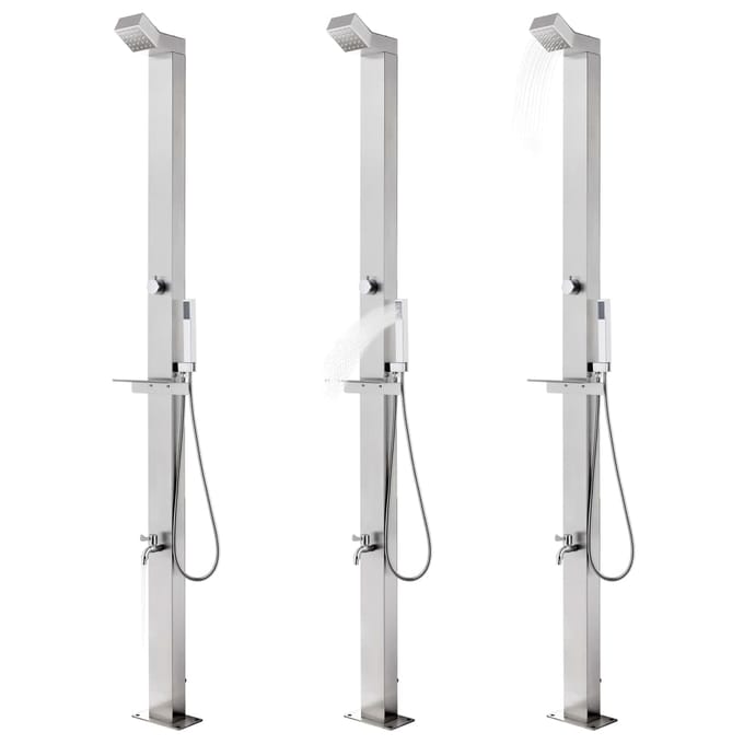 vidaXL - Buitendouche - 220 - cm - roestvrij - staal