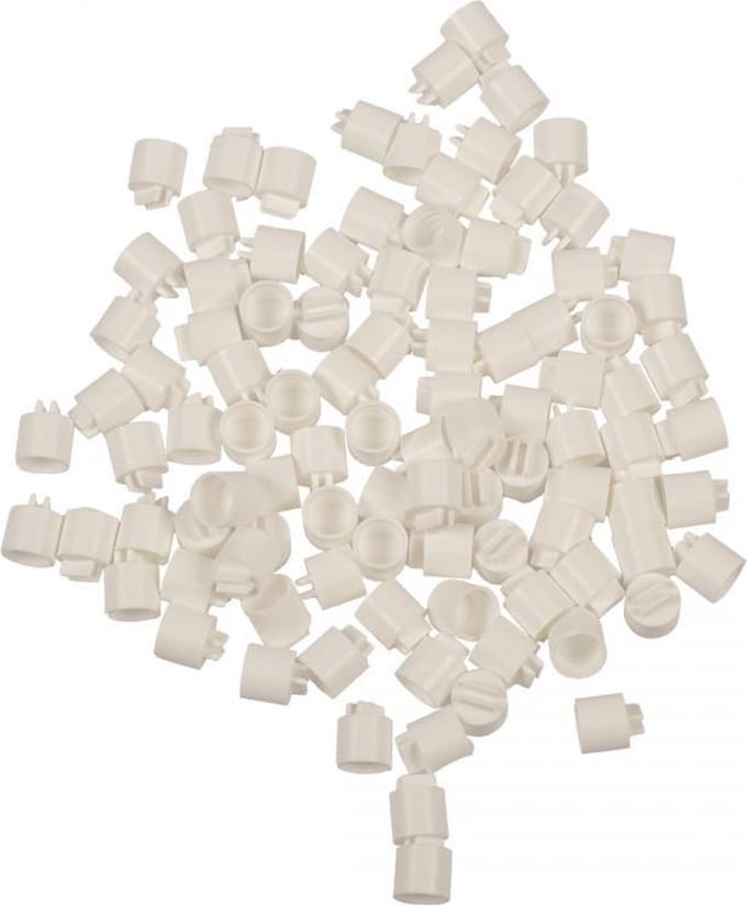Duvo+ Zitstokdopje Wit 12mm, prijs per 10 stuks !