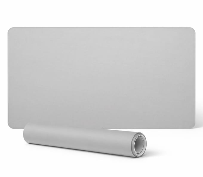 Moderne bureauonderlegger met originele print, grijs, 90x45 cm