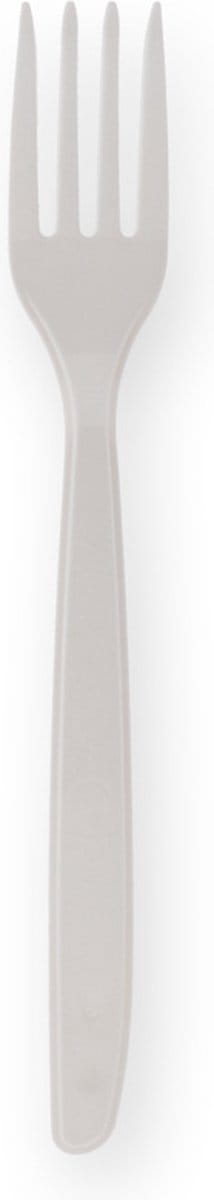 Vorken herbruikbaar, PP 18,5 cm wit (100 stuks)
