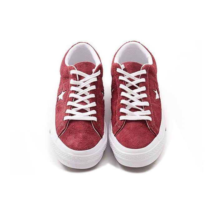 Converse One Star Suede Ox Deep Bourdeaux Unisex Sneakers Rood Wit 158370C 41.5 brown