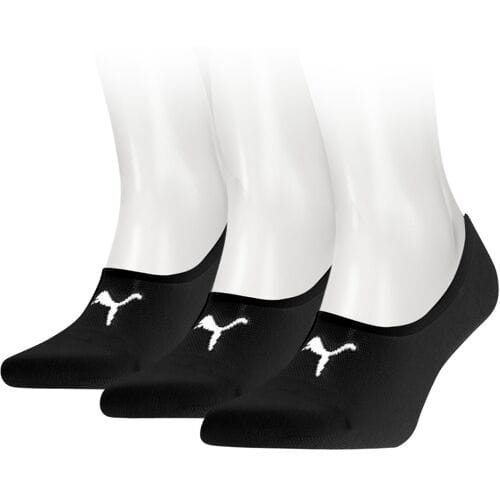 PUMA Footie Sokken - 3 pack - Zwart - Maat 39-42
