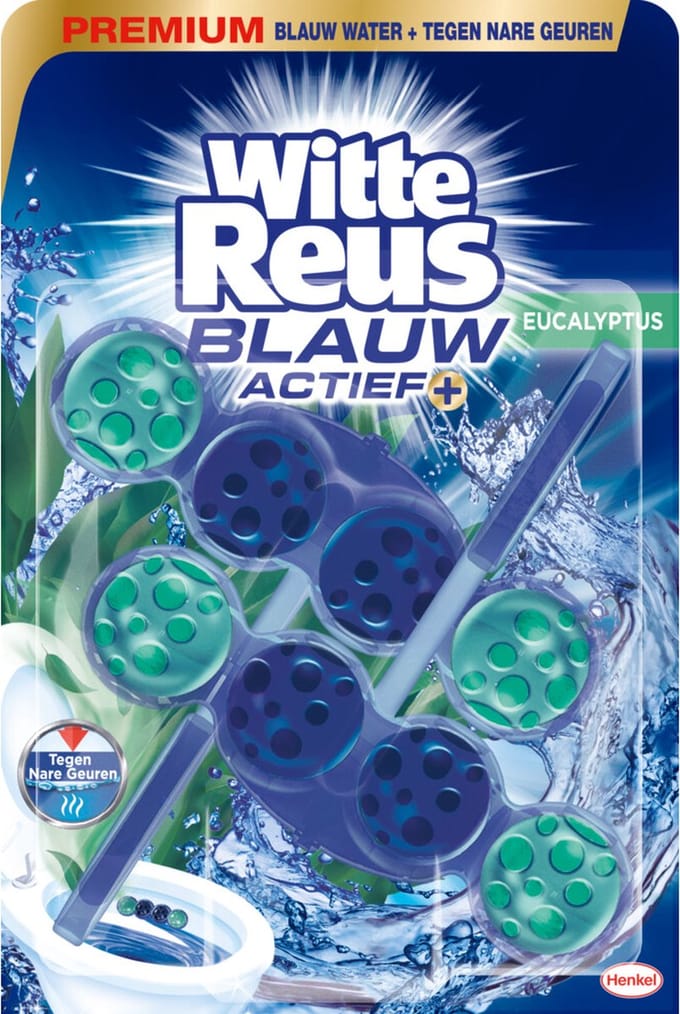 Witte Reus Toiletblok Blauw Actief Eucalyptus 2 stuks