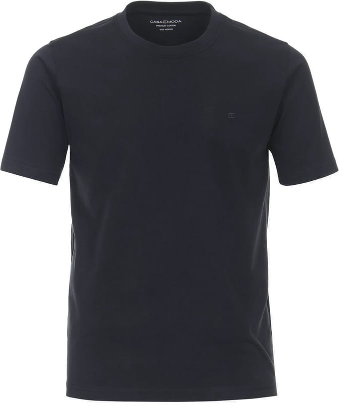 Casa Moda  T-shirt, O-neck, marine blauw