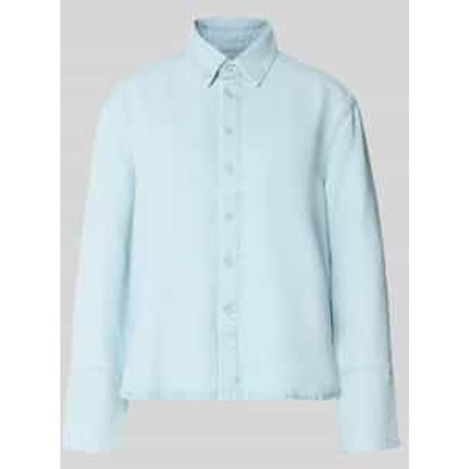 relaxed fit overhemdjack van lyocell met denimlook