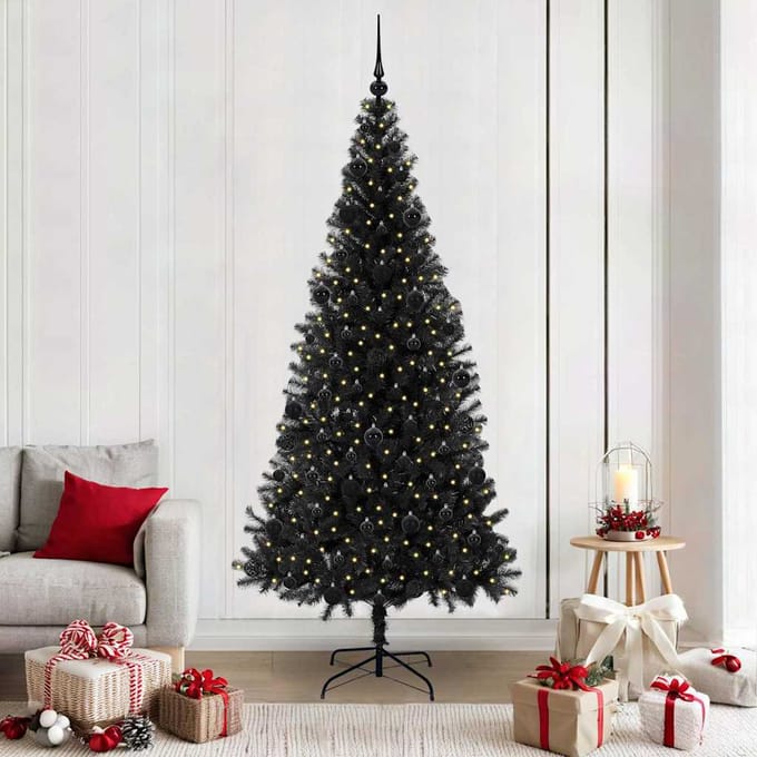 vidaXL - Kerstboom - Zwart - 210 - cm - PVC