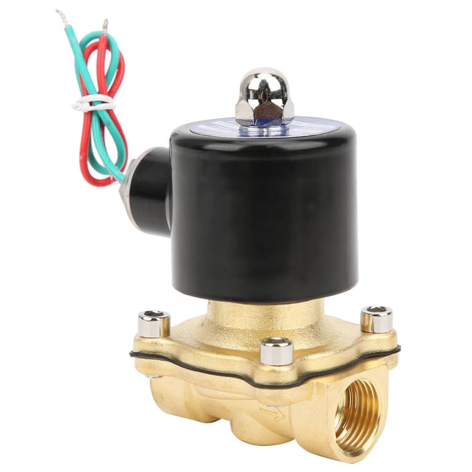 Électrovanne en laiton G12 pouces Pression d'eau Normalement fermée Action directe 2W?160?15AC220V
