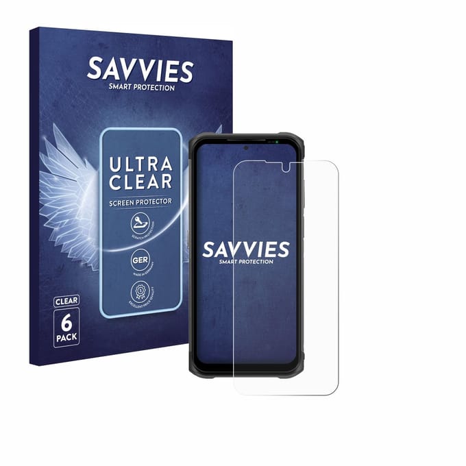 Savvies - Screenprotector voor Ulefone Armor 12S - Folie Beschermfolie transparant 6 Stuks