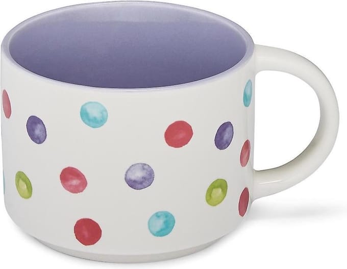 Mok -  Paarse binnenkant Spotty Dotty