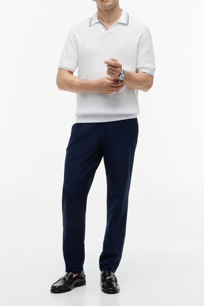 Tommy Hilfiger Dc Airdot Pants Navy Iris Größe: W33L34 | Hosen Outlet | Herren | Violett