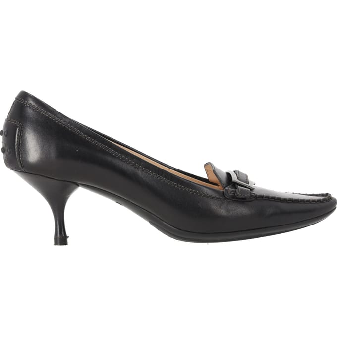 Tod's Penny Loafer pumps met spitse neus in zwart leer