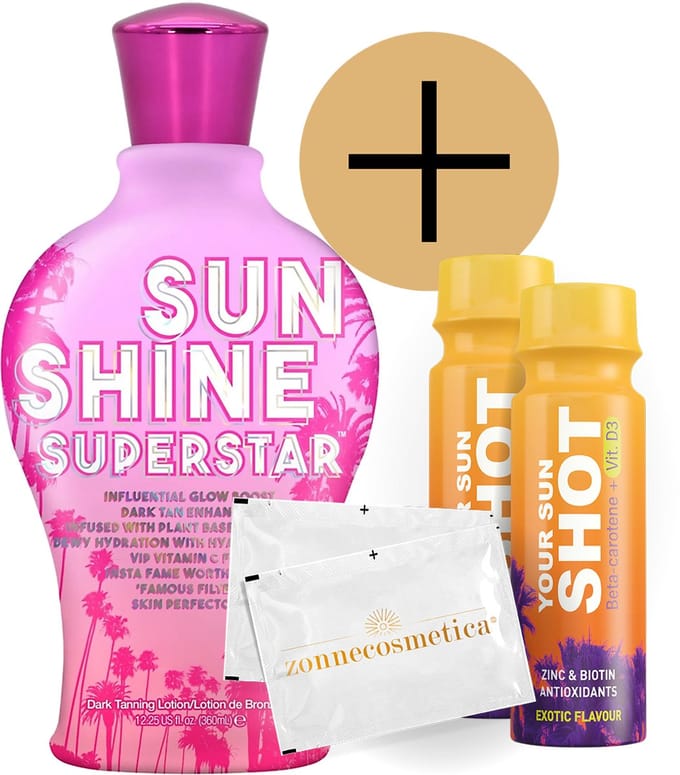 Devoted Creations - Sunshine Superstar + 2 Your Sun Shots + 2 Verfrissingsdoekjes