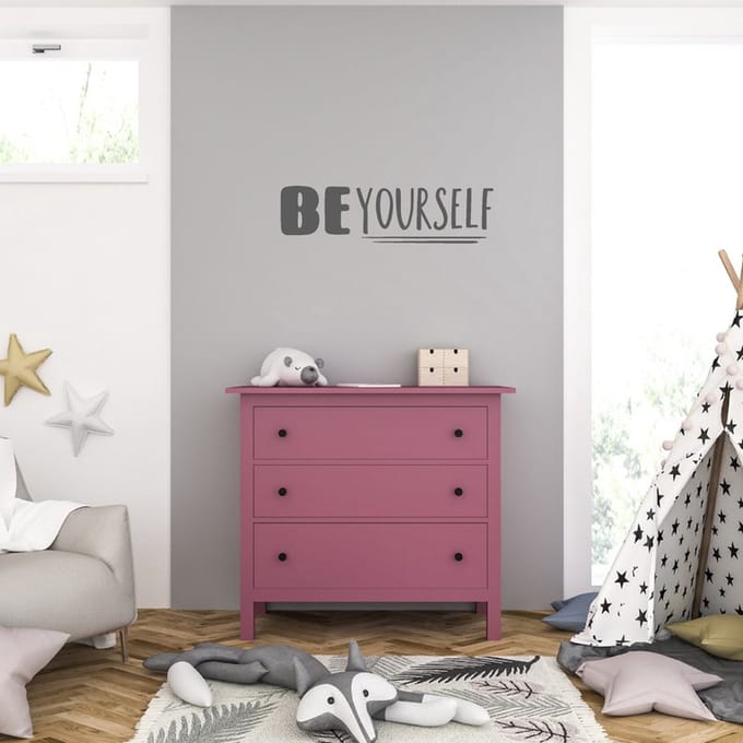 Muursticker - Be Yourself - 58 x 215 - Antraciet