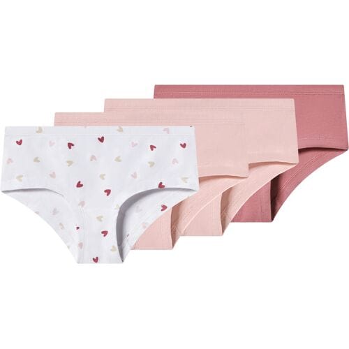 ESMARA KIDS Set van 4 kinder hipsters (roze/roze/wit, 158/164)