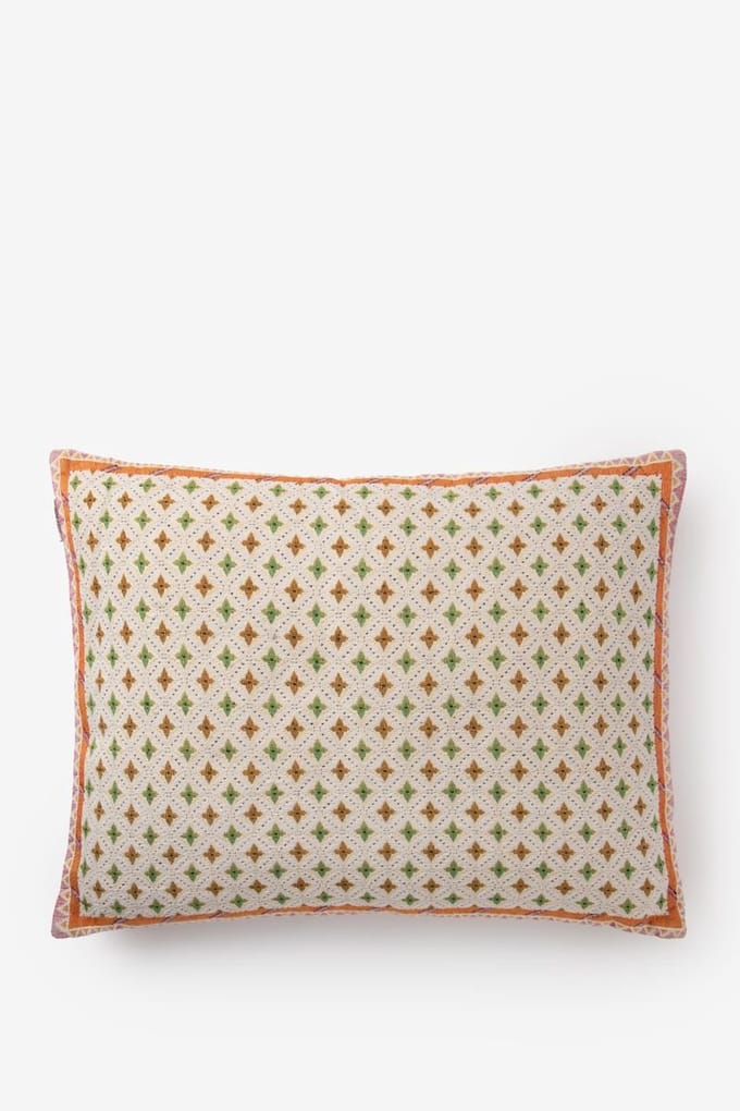 Sissy-Boy - Groen geruit jacquard kussen