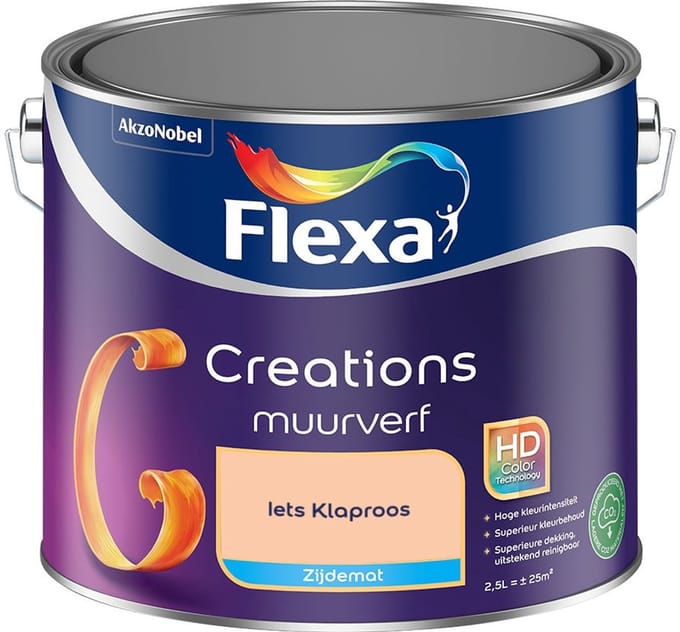 Flexa - Creations Muurverf Zijdemat - Iets Klaproos - Mengverf - 2,5 L