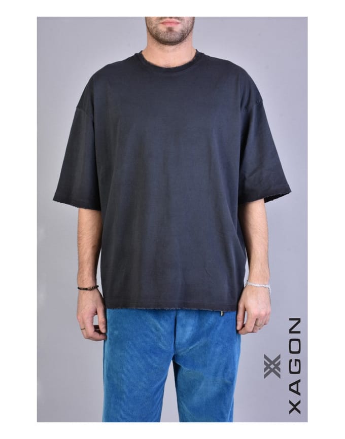 Xagon Man T-shirt Oversize Mannen zwart