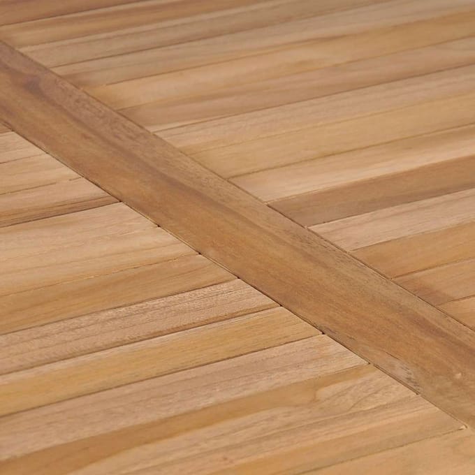 vidaXL - Tuintafel - 80x80x77 - cm - massief - teakhout