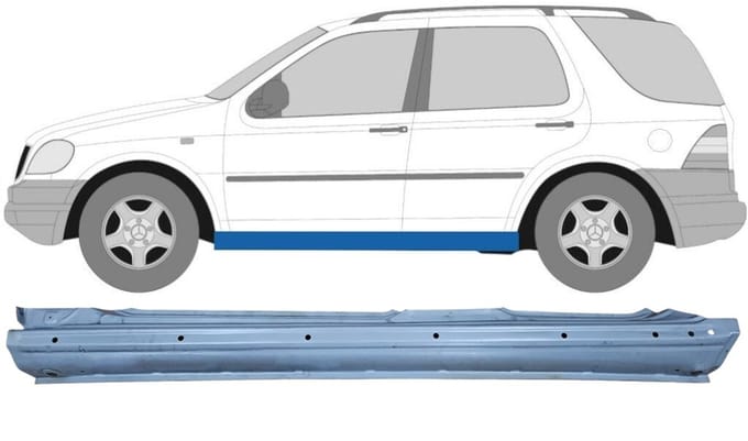 Volledige dorpel voor Mercedes M-Class ML W163 1998-2005 / Links