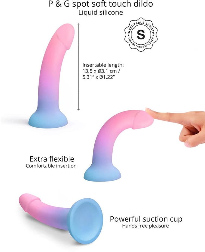 Love to Love - Utopia - Dildolls - Gladde Dildo - Roze/Violet/Blauw