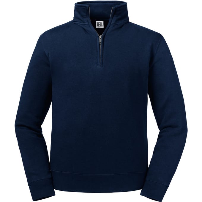 Russell Heren Authentieke Kwartier Ritssweatshirt (Franse marine)