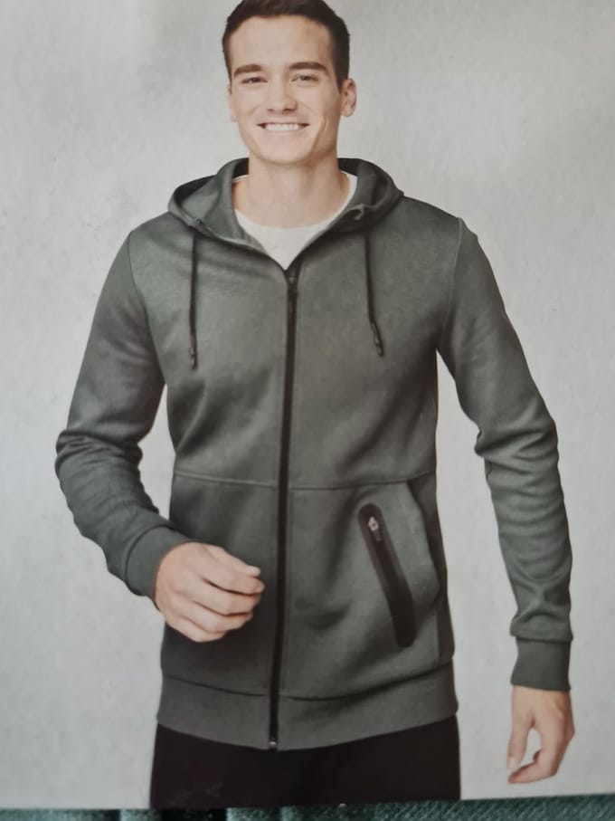 Crivit Heren Hoodie - Ritssluiting - M 48/50 - Groen