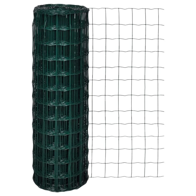 vidaXL - Euro - hek - 10x1,2 - m - staal - groen