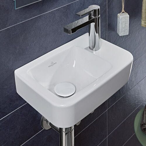 Villeroy & Boch O.novo wash hand basin compact 36 x 25 cm without overflow, basin left 43433701