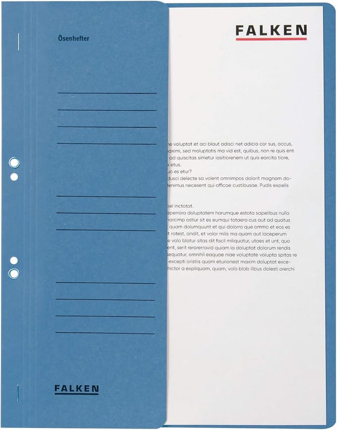 50 Stuks Nietmachine voor A4 Mappen van Gerecycled Karton - Blauw
