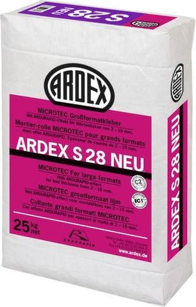 Ardex S 28 Natuursteenlijm 25 kg binnen tbv vloer Microtec