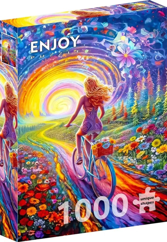 Enjoy Puzzle legpuzzel Pedals to Freedom 1000 stukjes retro.