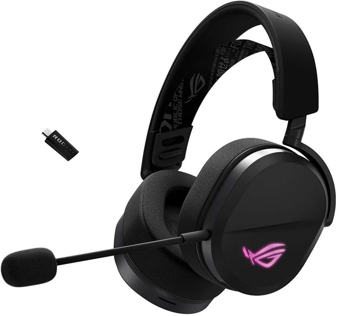 ASUS ROG Pelta - Headset Bedraad en draadloos - USB-C - Bluetooth - 2,4 GHz - Zwart