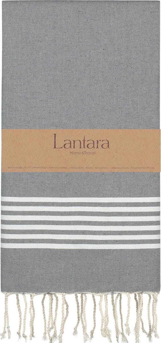 Lantara hamamdoek Provence Donkergrijs - 100x200cm