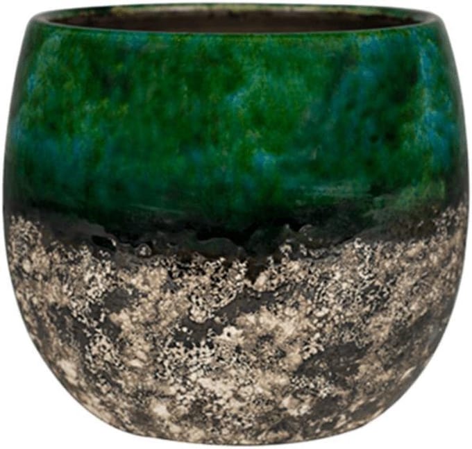DBT Bloempot Groen-Multicolour D 30 cm H 25 cm